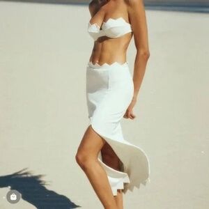 NWT Vix Paula Hermanny Imani Midi Skirt